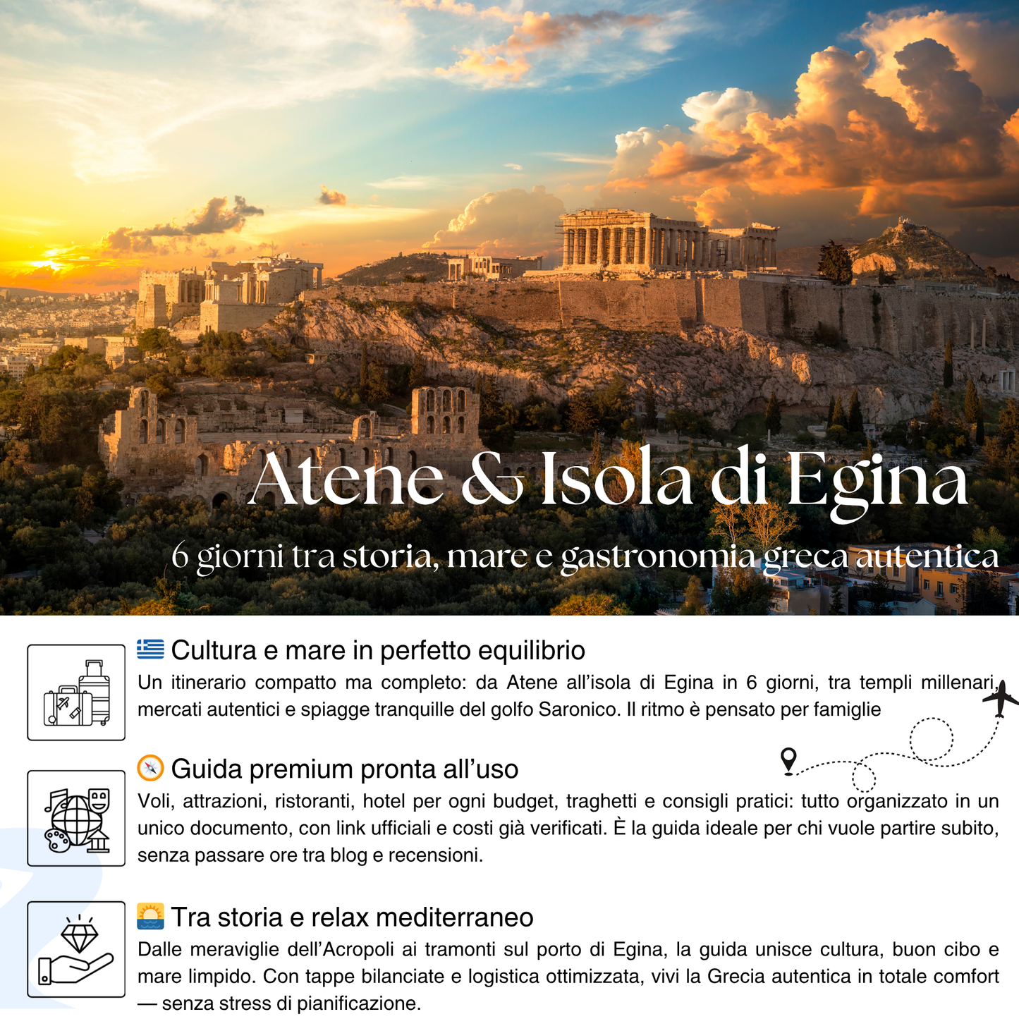 Atene + Isola di Egina in 6 Giorni — la guida premium pronta all’uso