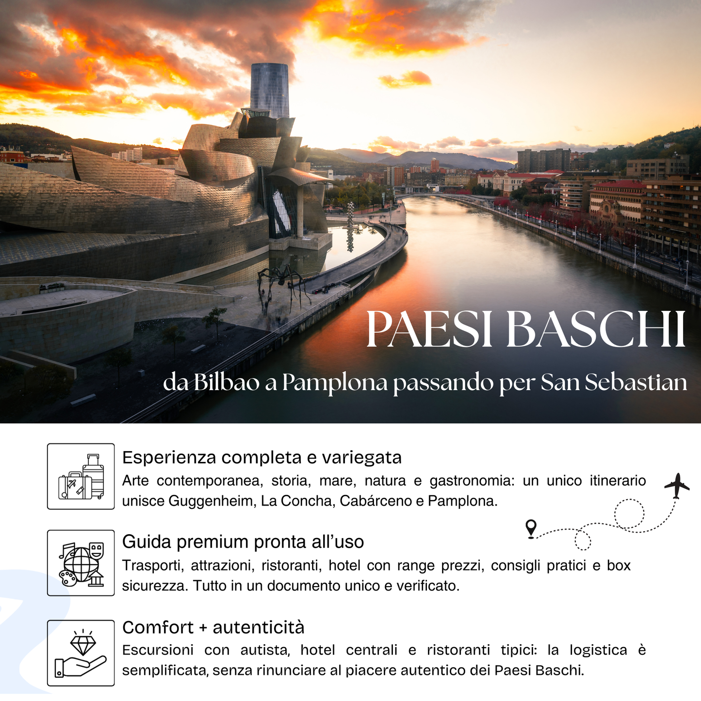 Bilbao, San Sebastián & Pamplona in 8 giorni – Guida Premium da scaricare