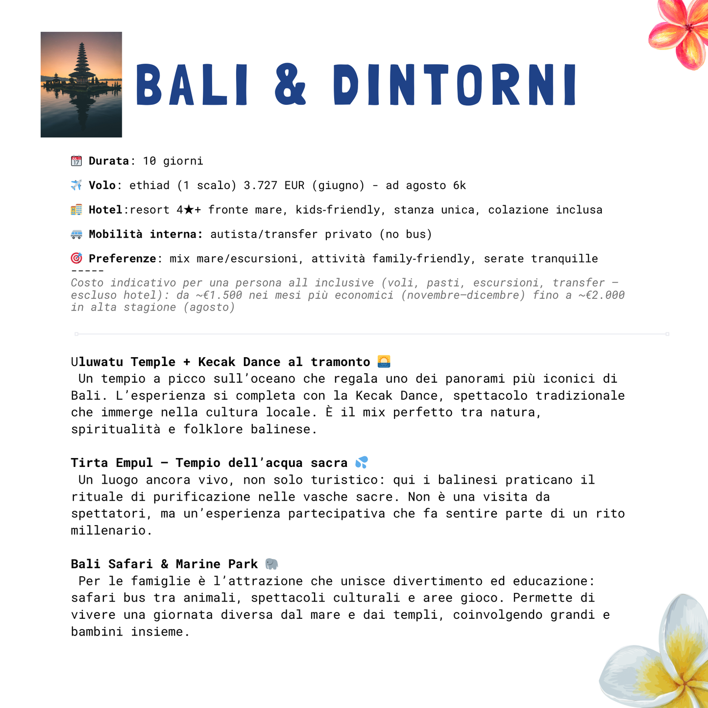 Bali e dintorni: Dai templi sacri ai tramonti sul mare